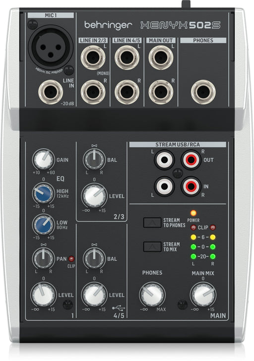 EAN 4033653072250 - Behringer Xenyx 502S 2 canales Negro, Plata imagen 1