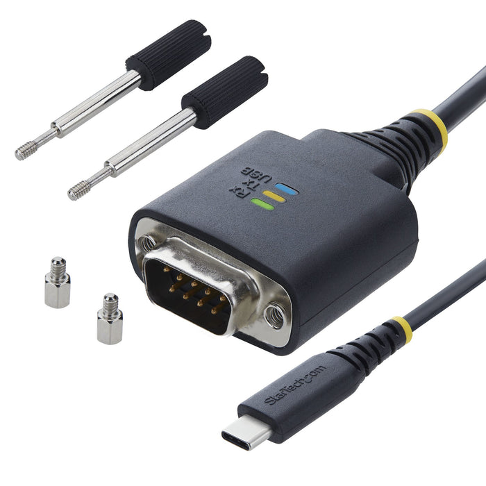 EAN 65030898430 - StarTech.com 1P6FFC-USB-C-SERIAL cable de serie Negro USB Tipo C RS-232 imagen 6