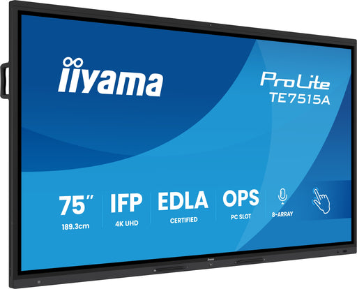 EAN 4948570127498 - iiyama TE7515A-B2AG pantalla de señalización Panel plano interactivo 190,5 cm (75") Wifi 550 cd / m² 4K U imagen 1