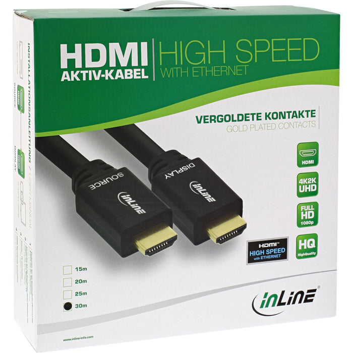 EAN 4043718154142 - InLine 4043718154142 cable HDMI 30 m HDMI tipo A (Estándar) Negro imagen 4
