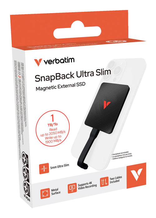 EAN 23942323365 - Verbatim SnapBack Ultra Slim SSD 1TB USB Tipo C USB 3.2 Gen 2x2 Negro imagen 2