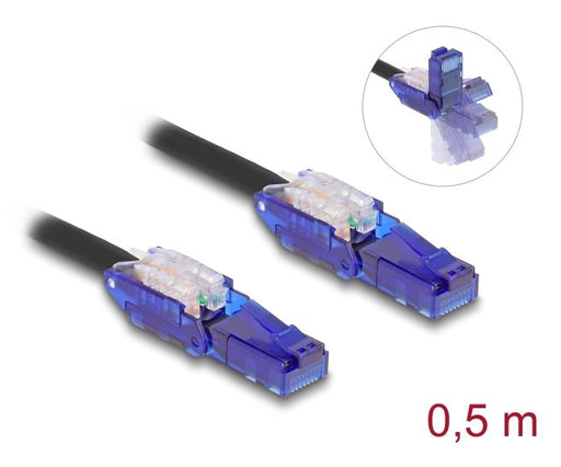 EAN 4043619809257 - DeLOCK 80925 cable de red Negro, Violeta 0,5 m Cat6 U/UTP (UTP) imagen 2