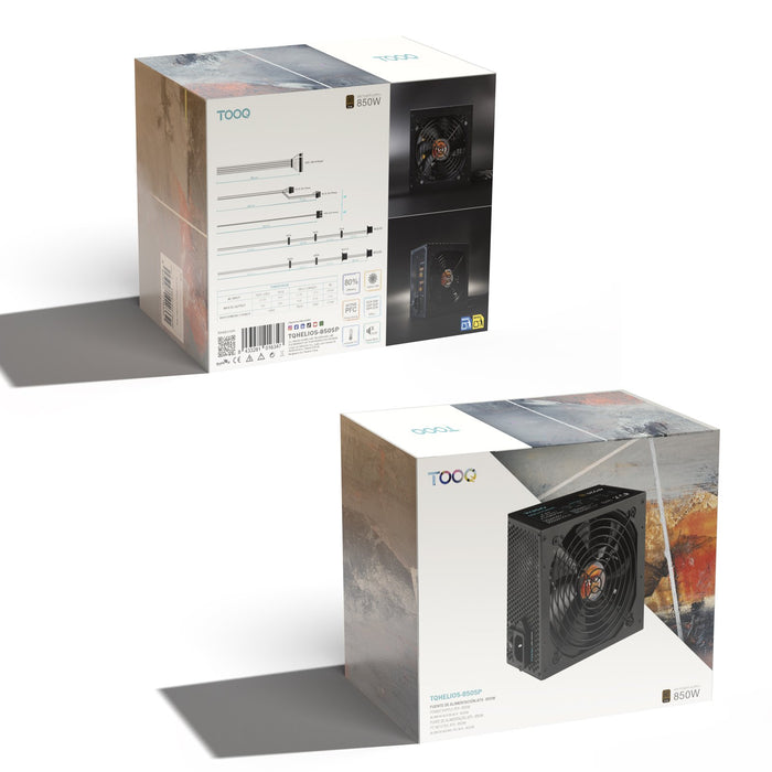EAN 8433281016347 - TooQ TQHELIOS-850SP unidad de fuente de alimentación 24-pin ATX Negro imagen 9