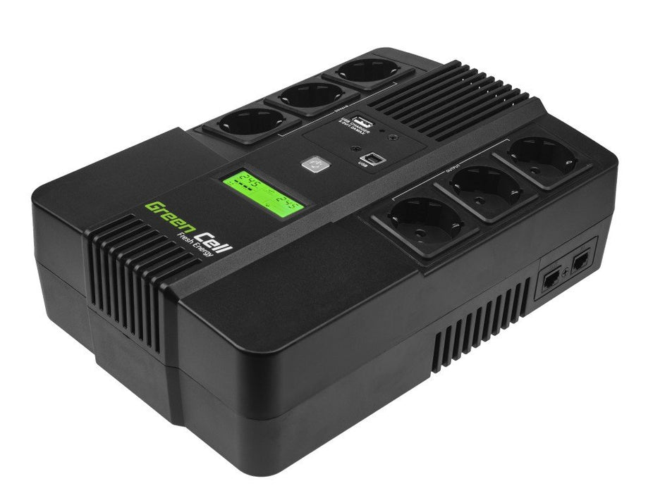 EAN 5902701419738 - Green Cell AiO 800VA LCD sistema de alimentación ininterrumpida (UPS) Línea interactiva 0,8 kVA 480 W 6 s imagen 2