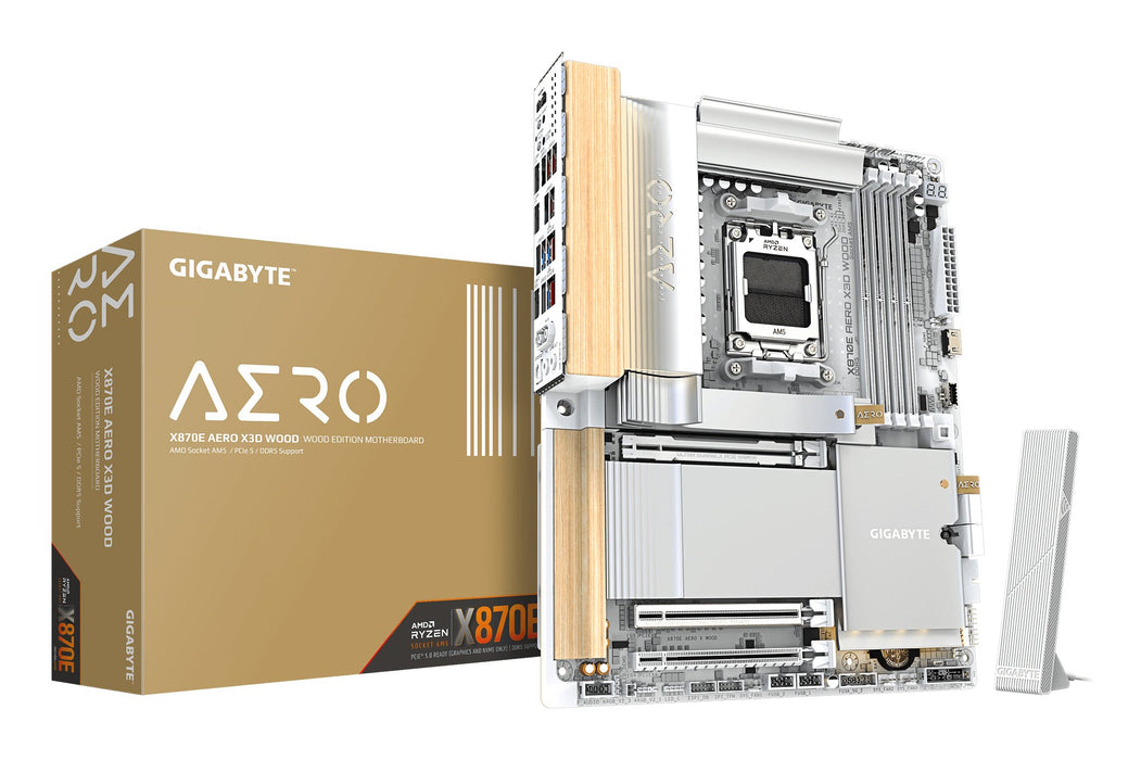 EAN 4719331878481 - GIGABYTE X870E AERO X3D WOOD AMD X870E Zócalo AM5 ATX imagen 1