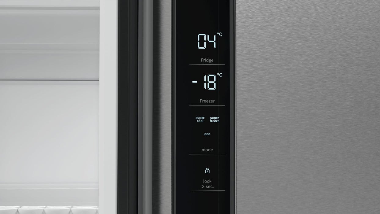 EAN 4242005264568 - Bosch Serie 4 KFN96VPEA nevera puerta lado a lado Independiente 605 L Acero inoxidable imagen 3