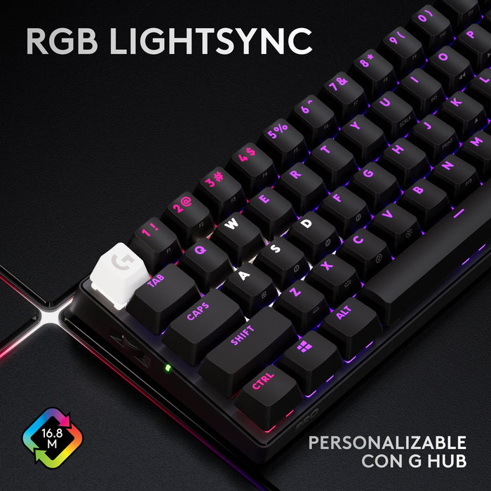 EAN 5099206112858 - Logitech G PRO X 60 teclado Juego RF Wireless + Bluetooth QWERTY Internacional de EE.UU. Negro imagen 16