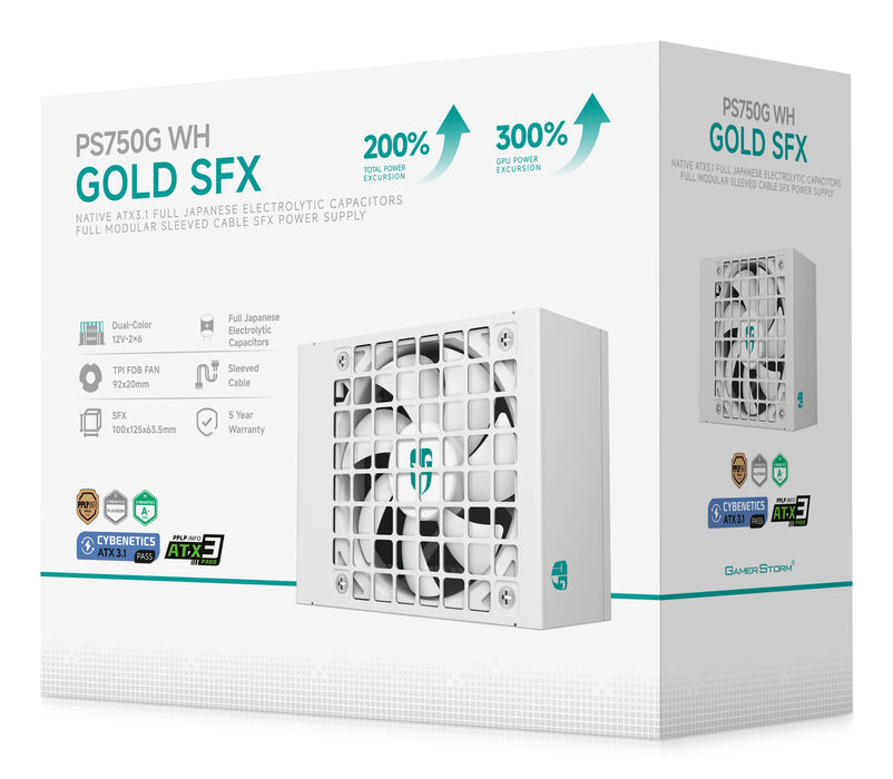EAN 6933412755111 - Gamer Storm PS750G WH unidad de fuente de alimentación 750 W 20+4 pin ATX ATX Blanco imagen 6