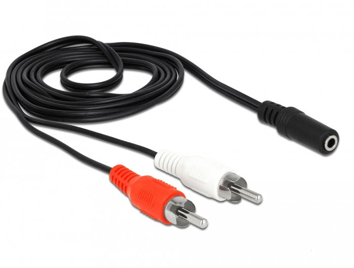 EAN 4043619858088 - DeLOCK 85808 cable de audio 1,4 m 2 x RCA 3,5mm Negro, Rojo, Blanco imagen 1