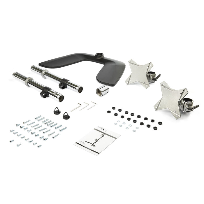 EAN 0065030879897 - StarTech.com ARMDUOVS soporte para monitor 68,6 cm (27") Escritorio Negro, Plata imagen 3