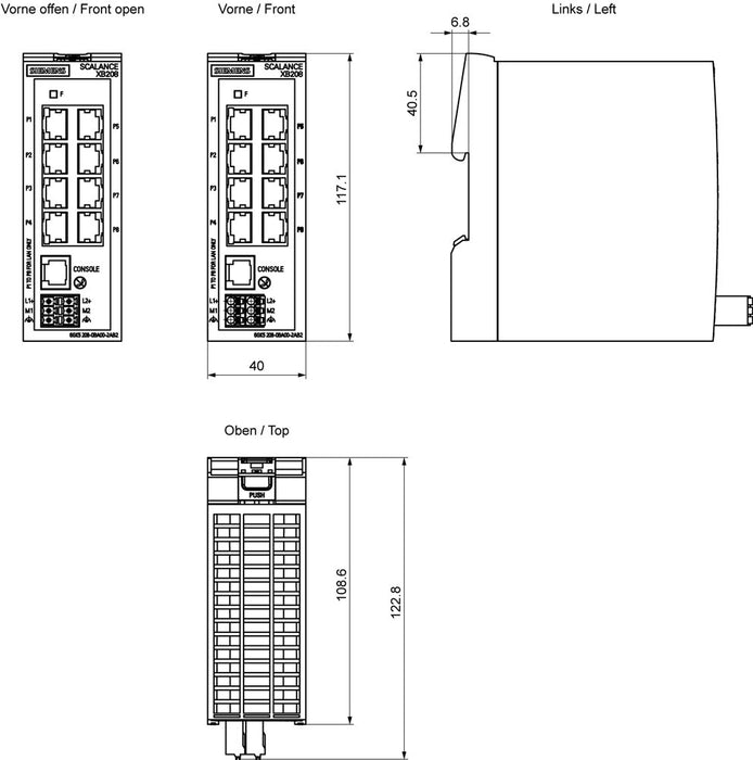 EAN 4047622178324 - Siemens 6GK5208-0BA00-2AB2 switch imagen 4