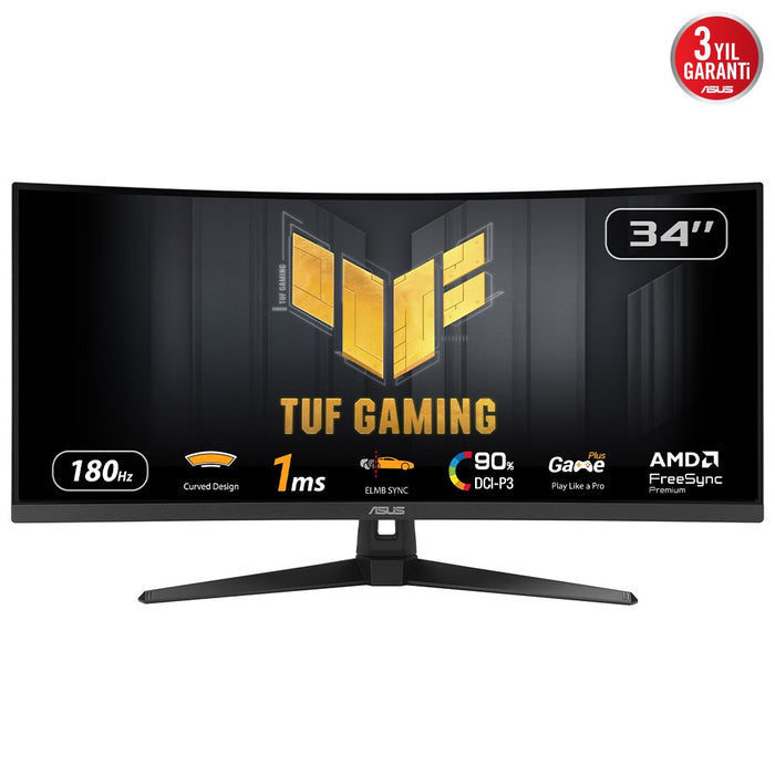 EAN 4711387530092 - ASUS TUF Gaming VG34VQ3B pantalla para PC 86,4 cm (34") 3440 x 1440 Pixeles UltraWide Quad HD LED Negro imagen 1