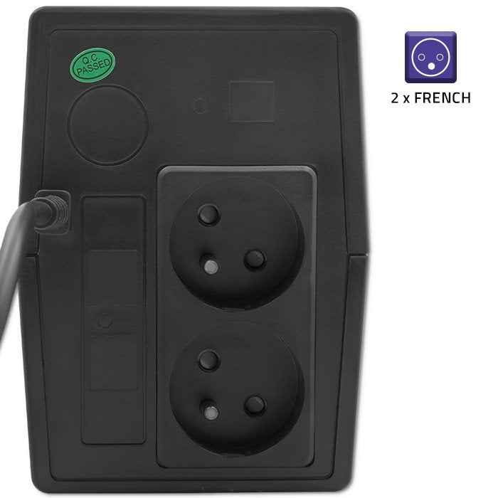 EAN 5901878537726 - Qoltec 53772 sistema de alimentación ininterrumpida (UPS) Línea interactiva 0,65 kVA 360 W 1 salidas AC imagen 5