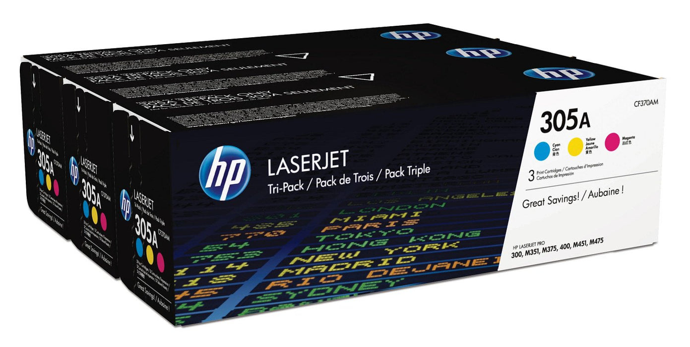 EAN 0887111403049 - HP 305A 3-pack Cyan/Magenta/Yellow Original LaserJet Toner Cartridges cartucho de tóner 3 pieza(s) Cian,  imagen 2