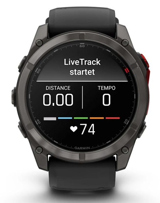 EAN 753759348182 - Garmin fēnix 8 Pro 3,56 cm (1.4") LED 51 mm Digital 454 x 454 Pixeles Pantalla táctil Negro, Gris, Titanio imagen 8