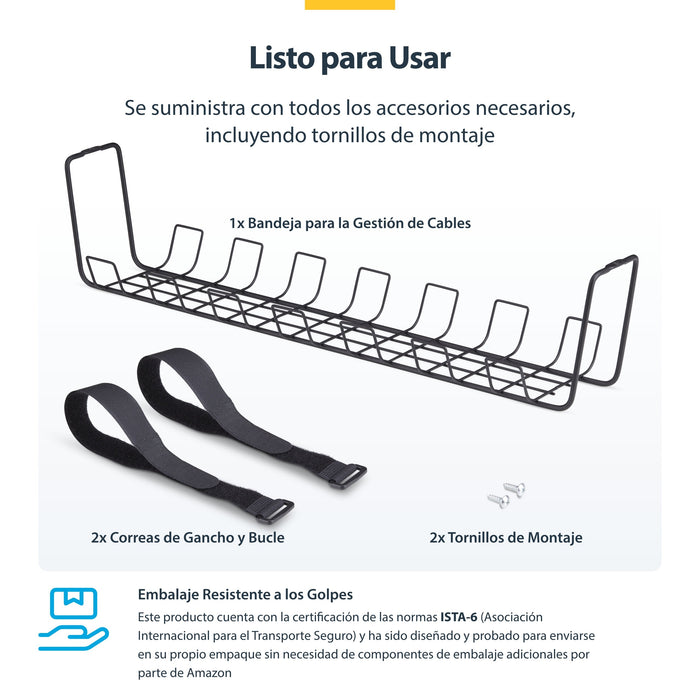EAN 0065030905510 - StarTech.com S1MB-DESK-CABLE-TRAY organizador de cables Jaula para cables 1 pieza(s) imagen 8