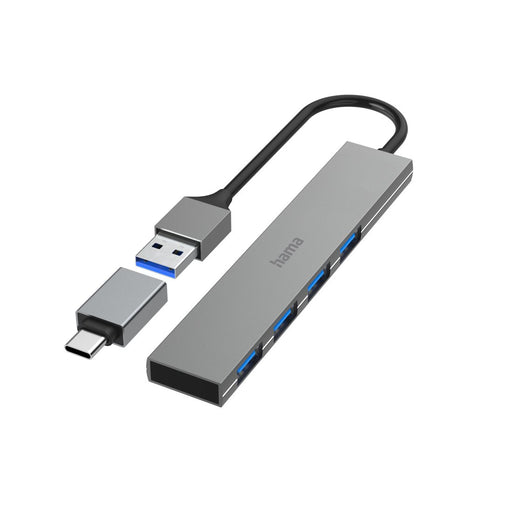 EAN 4047443497666 - Hama 00200141 hub de interfaz USB 3.2 Gen 1 (3.1 Gen 1) Type-A 5000 Mbit/s Gris imagen 1