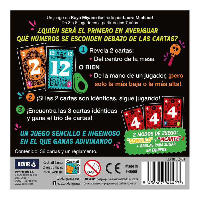 EAN 8436607944423 - Devir Trio 15 min Juego De Cartas Deducción imagen 5