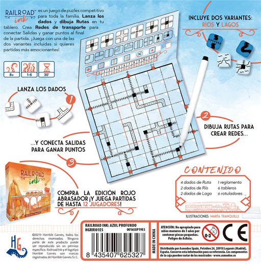 EAN 8435407625327 - Asmodee Railroad Ink: Edición azul profundo 30 min Juego de mesa Estrategia imagen 2