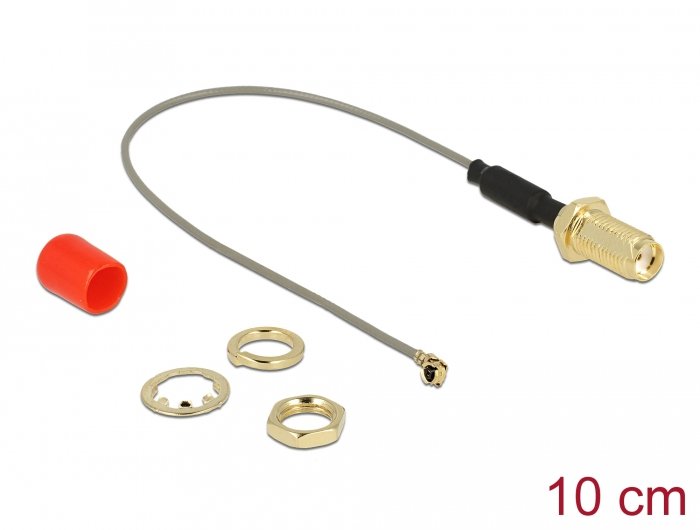 EAN 4043619898329 - DeLOCK 89832 cable coaxial 0,1 m SMA Gris imagen 1