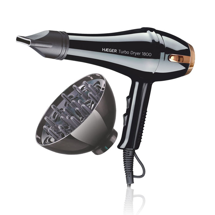 EAN 5608475017056 - Haeger TURBO DRYER secador 1800 W Negro, Oro imagen 2