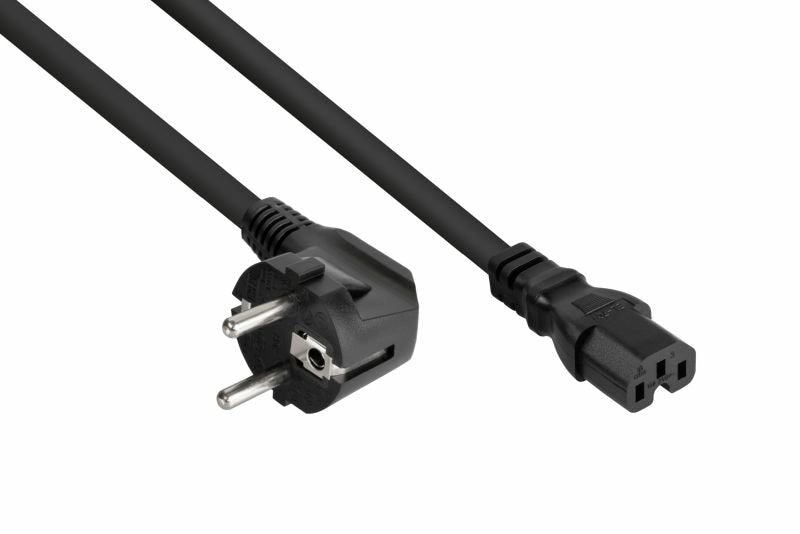 EAN 4066857002402 - Kabelmeister SK0150-S018 cable de transmisión Negro 1,8 m Enchufe tipo E+F IEC C15 imagen 1