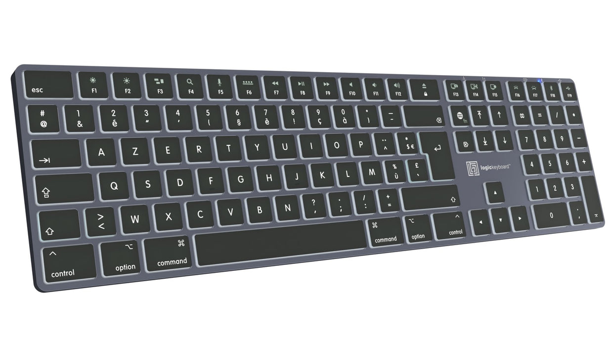 EAN 5707795021955 - Logickeyboard Titan FR Mac teclado Hogar USB + Bluetooth AZERTY Francés Titanio imagen 3