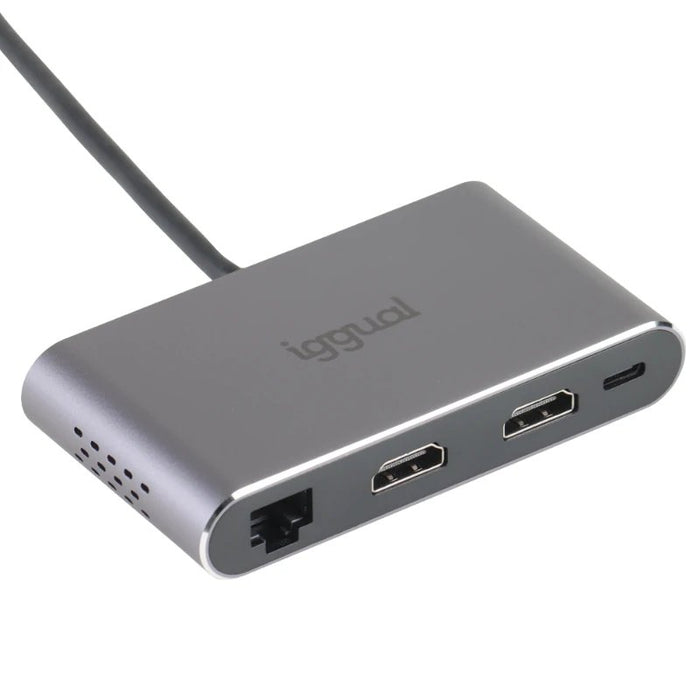 EAN 8435364319222 - iggual IGG319222 base para portátil y replicador de puertos Alámbrico USB 3.2 Gen 1 (3.1 Gen 1) Type-C Gr imagen 1