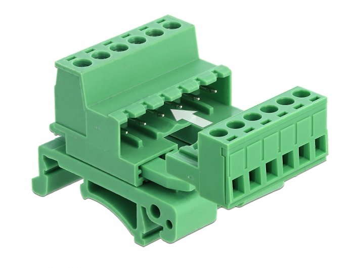 EAN 4043619660803 - DeLOCK 66080 bloque de terminales 6-pin Verde imagen 2