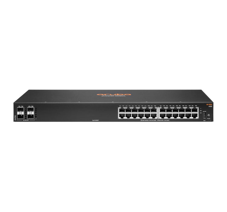 EAN 5704174976455 - HPE Aruba Networking 6100 24G 4SFP+ Gestionado L3 Gigabit Ethernet (10/100/1000) 1U Negro imagen 1
