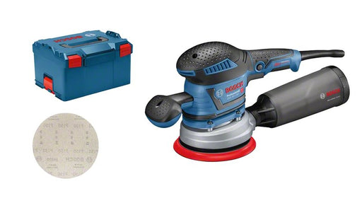 EAN 4059952528755 - Bosch GEX 40-150 PROFESSIONAL Lijadora excéntrica 12000 RPM 24000 OPM Negro, Azul, Gris, Rojo 400 W imagen 1