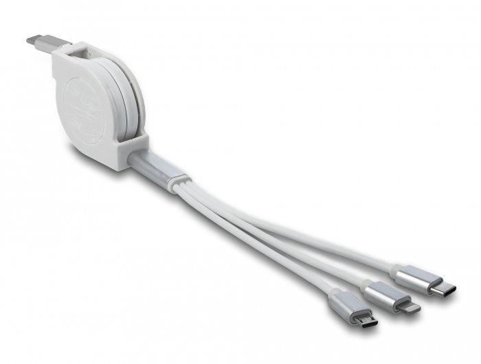 EAN 4043619858446 - DeLOCK 85844 cable USB USB 2.0 0,98 m USB C USB C/Micro-USB B/Lightning Plata, Blanco imagen 2