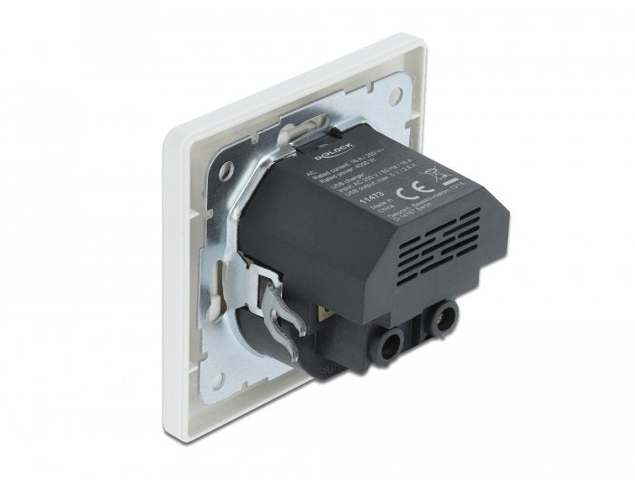 EAN 4043619114733 - DeLOCK 11473 toma de corriente 2 x USB + CEE 7/3 Blanco imagen 2