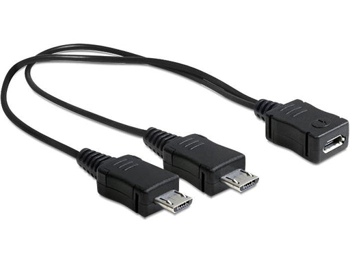 EAN 4043619654406 - DeLOCK 20.5cm, USB micro-B - 2 x USB micro-B cable USB USB 2.0 0,205 m Micro-USB B 2 x Micro-USB B Negro imagen 1