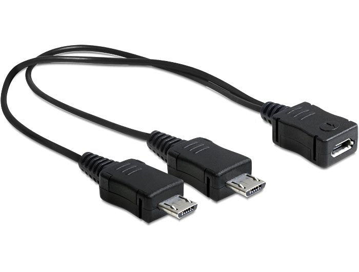 EAN 4043619654406 - DeLOCK 20.5cm, USB micro-B - 2 x USB micro-B cable USB USB 2.0 0,205 m Micro-USB B 2 x Micro-USB B Negro imagen 1