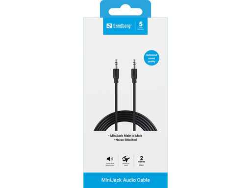 EAN 5705730501241 - Sandberg 501-24 cable de audio 3,5mm TRS Negro imagen 2