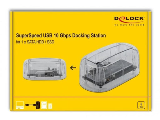EAN 4043619640898 - DeLOCK 64089 caja para disco duro externo Carcasa de disco duro/SSD Transparente 2.5/3.5" imagen 2