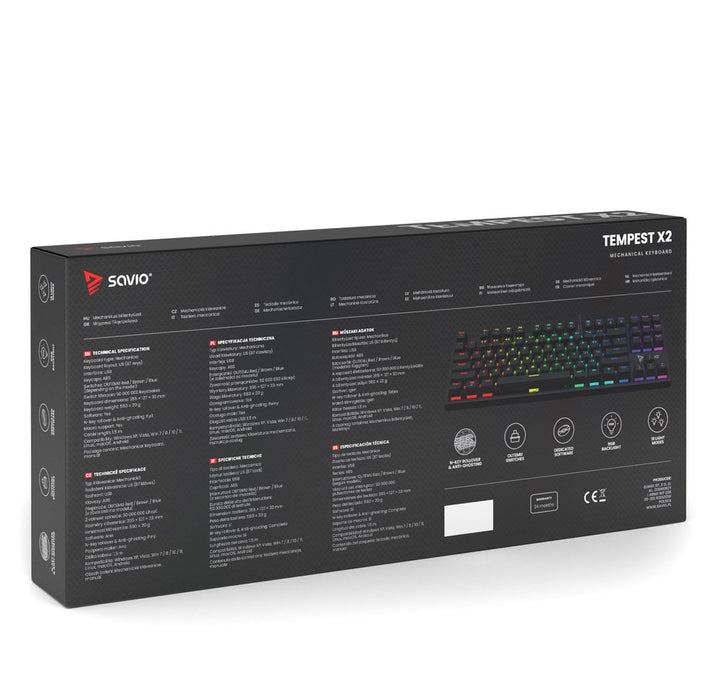 EAN 5901986048619 - Savio SAVGK-TEMPEST X2 BROWN teclado Universal USB QWERTY Negro imagen 6