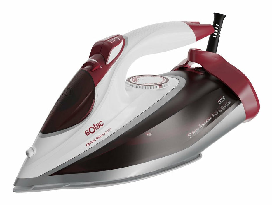 EAN 8433766187104 - Solac Optima Relieve 3100 Plancha a vapor Suela de cerámica 3100 W Rojo, Blanco imagen 2
