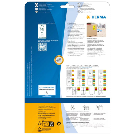 EAN 4008705050586 - HERMA 5058 etiqueta de impresora Amarillo Etiqueta para impresora autoadhesiva imagen 2