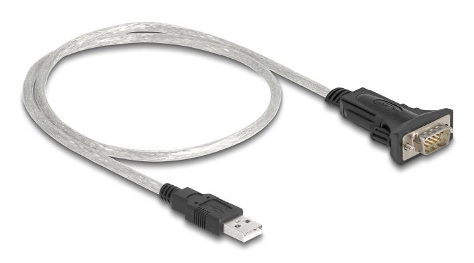 EAN 4043619642670 - DeLOCK 64267 cable de serie Negro, Transparente 0,5 m USB tipo A DB-9 imagen 1