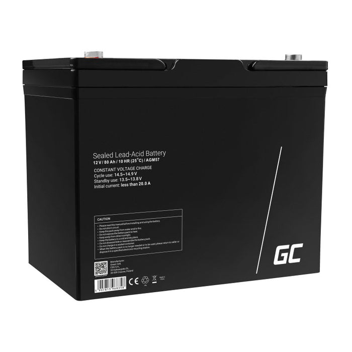 EAN 5907813968358 - Green Cell AGM57 batería de vehículos AGM (Separador de fibra de vidrio absorbente) 80 Ah 12 V imagen 2