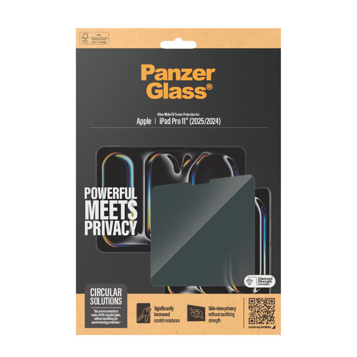 EAN 5715685012105 - PanzerGlass ® Privacy Screen Protector ® iPad Pro 11'' (2024-2025) | Ultra-Wide Fit Protector de pantalla imagen 3