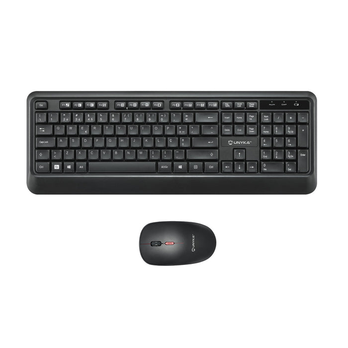 EAN 8436617921629 - UNYKAch COMBO UK39 Wireless teclado Ratón incluido Hogar / Oficina RF inalámbrico QWERTY Portugués Negro imagen 1