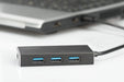 EAN 4016032444244 - Digitus DA-70240-1 hub de interfaz USB 3.2 Gen 1 (3.1 Gen 1) Type-A 5000 Mbit/s Negro imagen 3