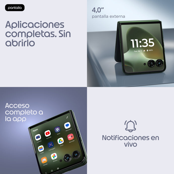 EAN 840493618555 - Motorola razr 70 plus 17,5 cm (6.9") SIM doble Android 16.0 5G USB Tipo C 12 GB 512 GB 4500 mAh Verde oscu imagen 16