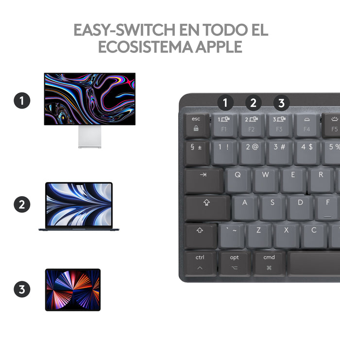 EAN 5099206103368 - Logitech Master 920-010837 teclado Oficina RF Wireless + Bluetooth QWERTY Internacional de EE.UU. Gris imagen 11