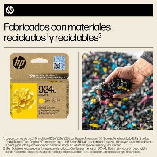 EAN 199764687494 - HP 924e EvoMore Yellow Original Ink Cartridge cartucho de tinta 1 pieza(s) Alto rendimiento (XL) Amarillo imagen 2