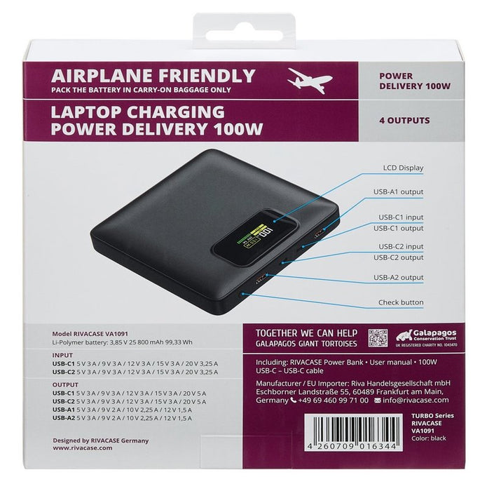 EAN 4260709016344 - Rivacase Turbo Polímero de litio 25800 mAh Negro imagen 18