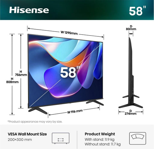 EAN 6942351430607 - Hisense 58A6S 147,3 cm (58") 4K Ultra HD Smart TV Wifi imagen 2